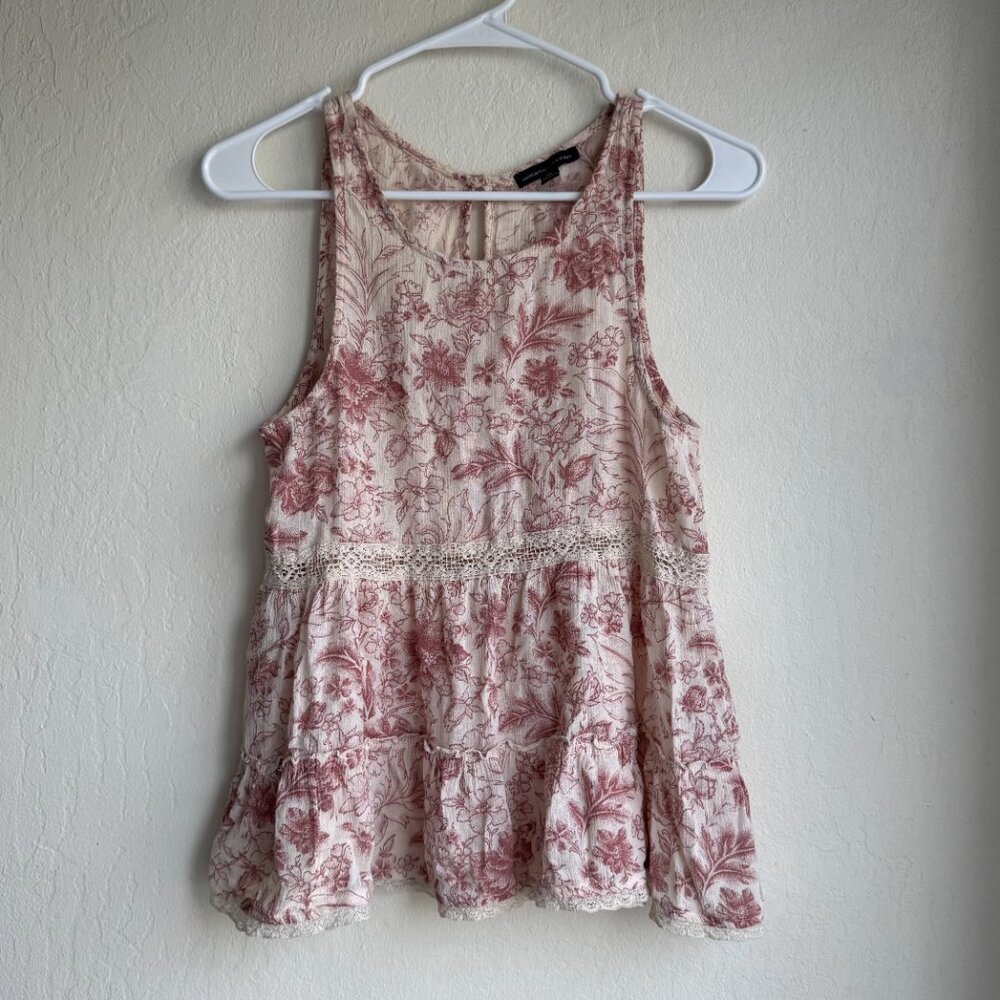 American Eagle floral blouse